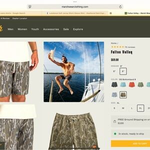 Men's Marsh Camouflage Swim Shorts Size XL